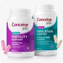Ovulation Bundle - Female Fertility Supplement 60 Pills + Ovulation Support 120 