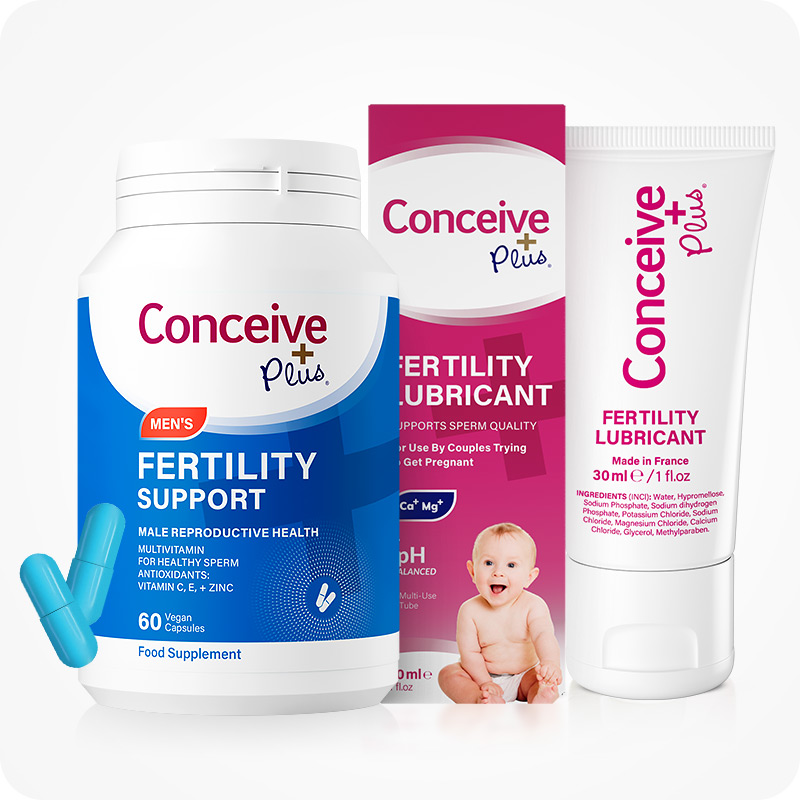 Conceive Plus Men's Fertility Support 60 Caps + 30ml Lubricant (GB)