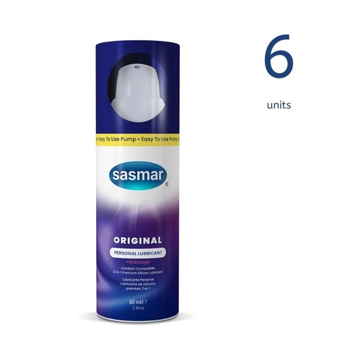 [19337213008188] Original Silicone Personal Lubricant 60ml/2.3oz Pump (6 Units)